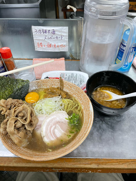 「伊勢海老出汁悪いつけ＋悪い肉」@覆麺 智の写真