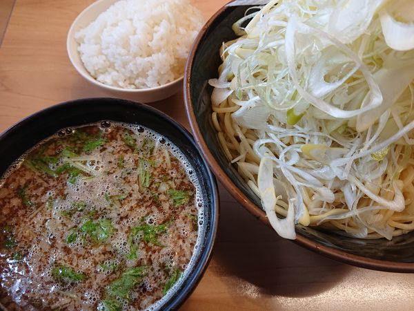「つけそばと白ねぎ」@つけ麺誉の写真