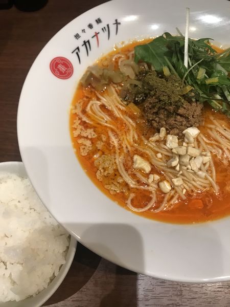 「坦々香麺セット(ライス)」@担々香麺 紅棗の写真