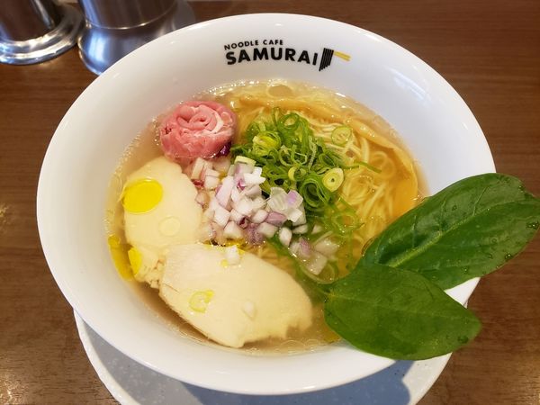 「シャモロック塩そば+九条ネギ」@NOODLE CAFE SAMURAIの写真