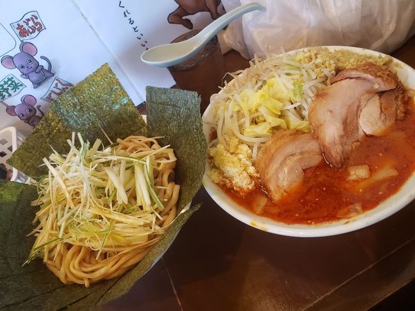 「小つけ麺　海苔Ｗ　生姜　葱」@麺屋 歩夢の写真