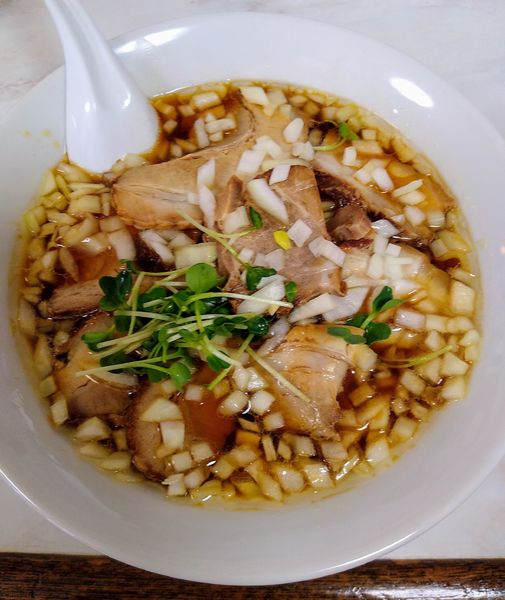 「爺ラーメン 600円 餃子セット 250円」@ラーメン爺の写真