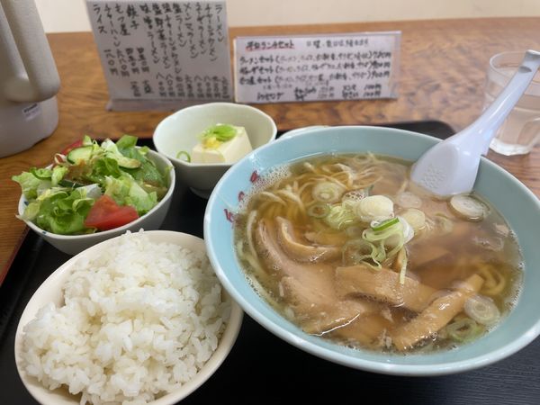 「ラーメンセット」@青竹手打麺 餃子 岳乃屋の写真