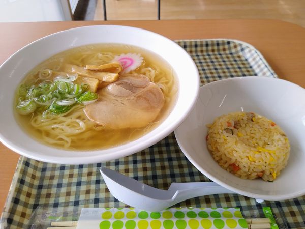 「特製佐野ラーメン 390円 ミニ炒飯 110円」@ピクニックコート ベイシア寄居北店の写真