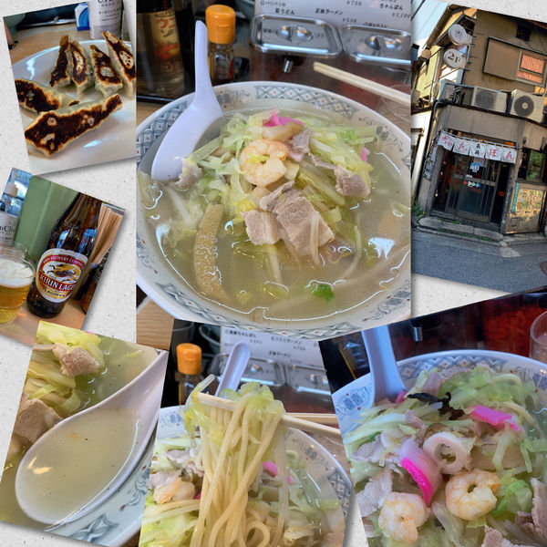 「ビール＋餃子＋長崎ちゃんぽん800円」@長崎の写真