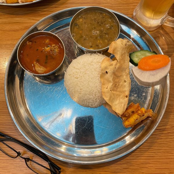 「ネパールカーナセット」@ネパール 民族料理 マダル 西蒲田駅前店の写真