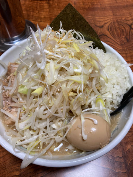「もやしラーメン」@地鶏ラーメン 赤大屋の写真
