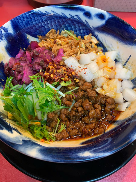 「坦々麺（温玉＋ダイブ飯セット）」@スパイス担担麺専門店 香辛薬麺の写真
