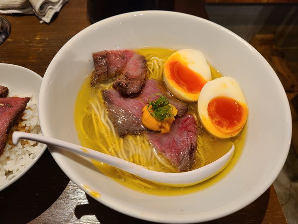 「和牛・雲丹そば」@麺処 青野の写真