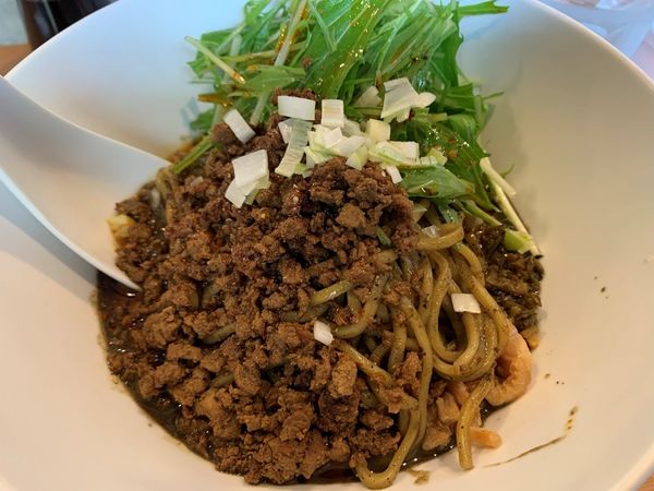 「汁なし黒胡麻担担麺」@汁なし担担麺 ピリリ 神田店の写真