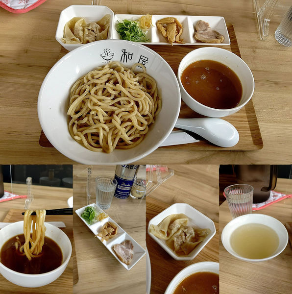 「『つけめん+ワンタン(￥800+170)』」@自家製麺 和屋の写真