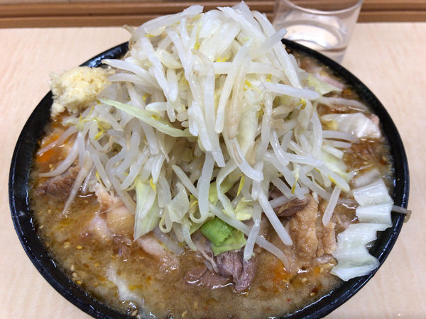 「みそラーメン(ニンニク)+豚まし 900円」@ラーメン二郎 京成大久保店の写真