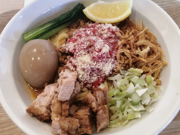 「担々トマトまぜそば¥800＋味玉（サービス）」@麺屋 幸生の写真