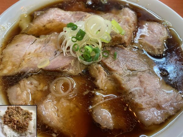 「チャーシューメン＋濃口＋生姜丼」@日陰の写真