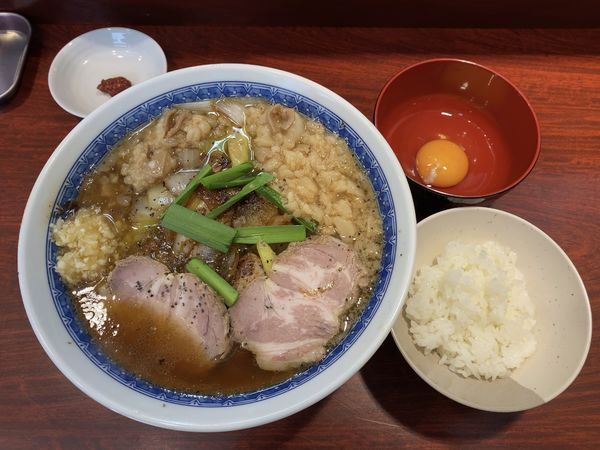 「特製スタミナ中華セット」@中華そば たた味の写真