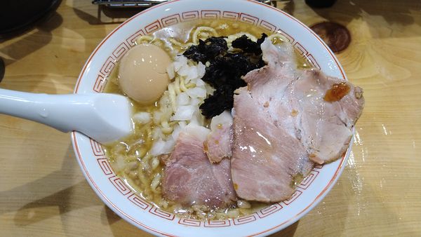 「味玉中華そば(醤油)¥950-」@背脂煮干し中華そば 和市 新橋本店の写真