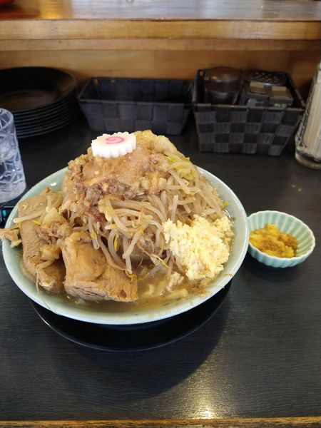 「豚増しラーメン+生姜ダレ　1200円」@自家製麺 No11の写真