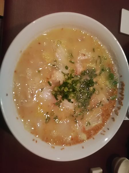 「茹で鶏と白菜の生姜白湯そば 【茹鶏姜白麺】1,300円」@天廣堂の写真