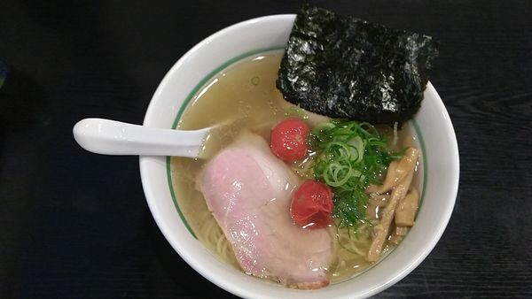 「塩ラーメン880円+味玉100円+海苔丼200円」@仲吉荘の写真