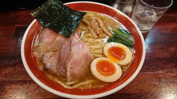 「特塩 大盛 950円 平打ち麺」@麺処 懐やの写真