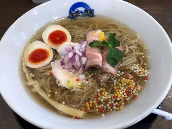 「味玉だし塩@980」@座右の麵の写真