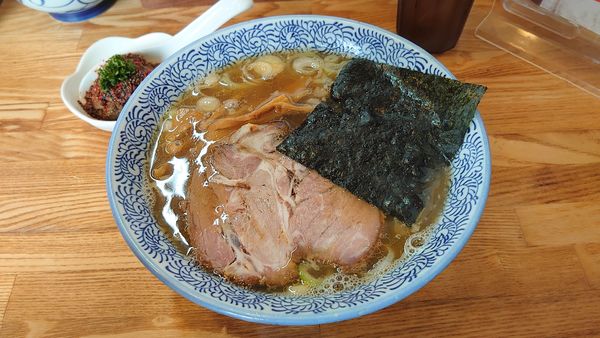 「中華そば780円+【限定】カレー玉170円+豚ばら飯350円」@中華そば専門 とんちぼの写真