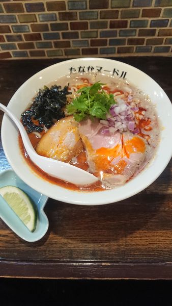 「ピリリとしたタナニボ   900円+大盛100円」@たなか青空笑店の写真