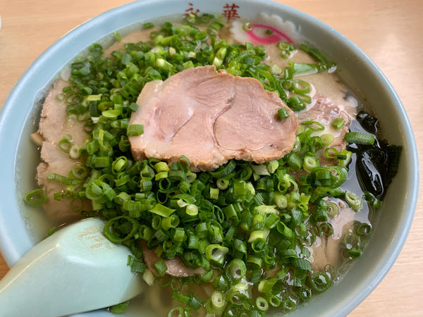 「青ねぎラーメン」@青竹打ち佐野ラーメン 永華 佐野アグリタウン店の写真