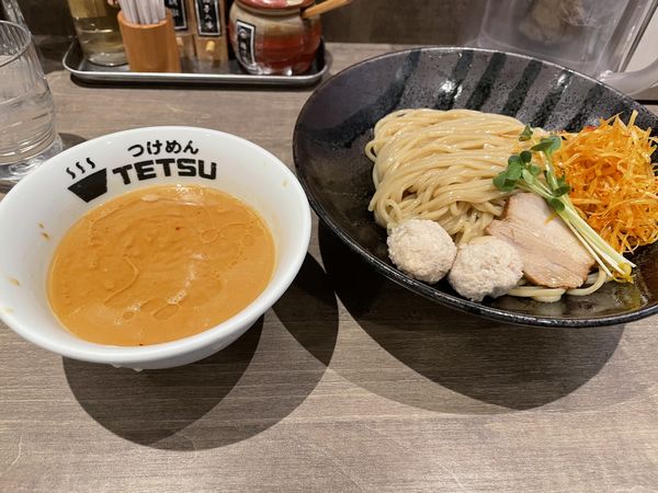 「濃厚味噌地鶏つけめん（期間限定）」@つけめんTETSU 調布店の写真