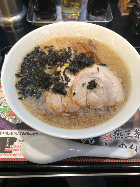 「燕三条らーめん潤850円+ライス(クーポン)」@らあめん花月嵐 笹塚店の写真