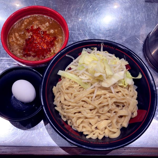 「紅つけ麺（920円）＋温泉たまご（100円）」@麺創研 紅 府中の写真