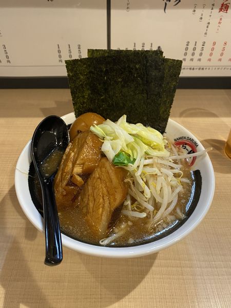 「特製らー麺　1000円　肉飯」@らー麺 だるまの写真