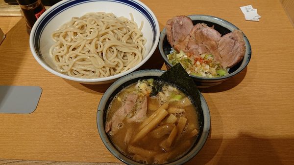 「メンマトッピングつけめん チャーシュー丼」@孫鈴舎の写真