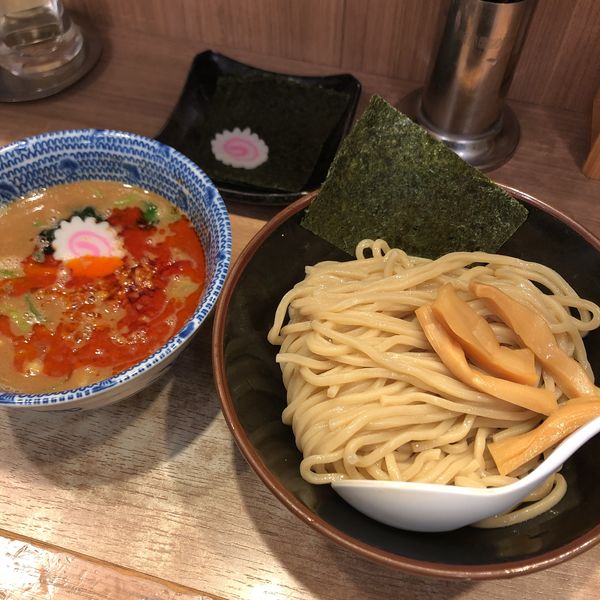 「担々つけめん（小盛）＋のり」@舎鈴 エキュート赤羽店の写真