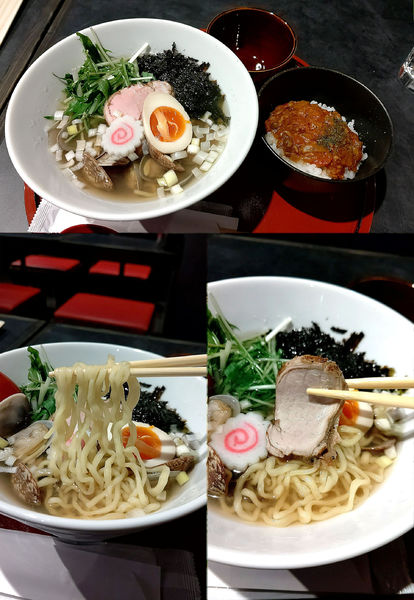 「『大粒あさりラーメン+Dセット(¥850+380)』」@鉢とれんげの写真