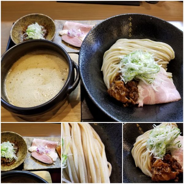 「焼きあご濃厚つけ麺、麺2倍(黒毛和牛筋どて肉全部盛り)」@小麦と焼きあご すぐれの写真