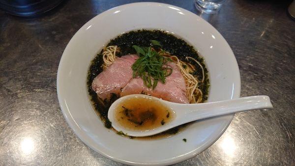 「蜆あおさ煮干し蕎麦」@さんじの写真
