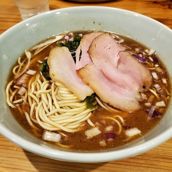 「さんま煮干とんこつ/細麺(¥900)」@魚焚の写真