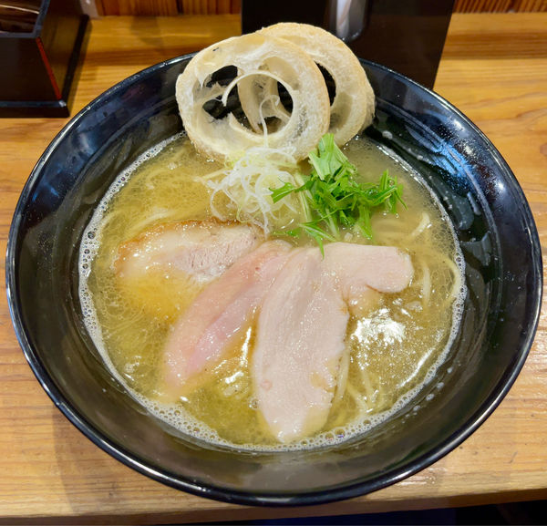 「おろし新生姜と鶏油の塩らーめん（1000円）」@らーめん専門 和海の写真