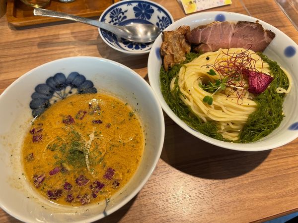「【限定】特大しじみとめかぶのクラムチャウダー風和えつけ麺（大」@Niiの写真