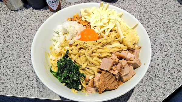 「【限定】カレボナーラ(中･ニンニク増し)+チーズ」@ラーメン宮郎の写真