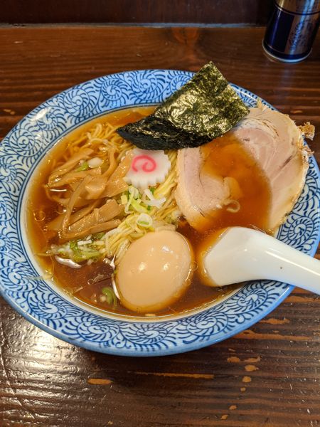 「中華そば＋たまご（味付）」@○決の写真