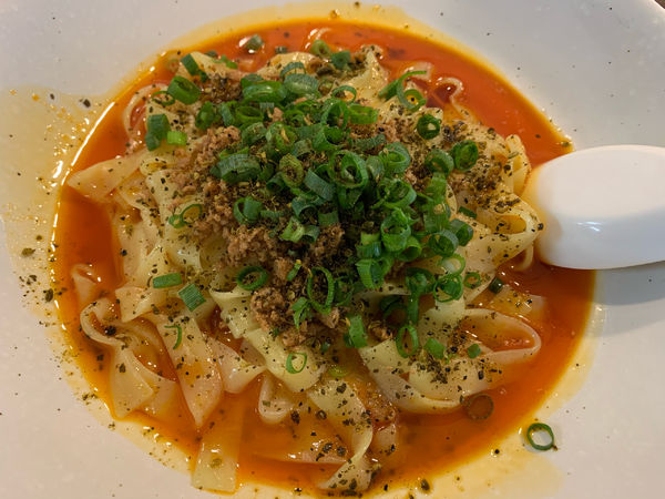 「汁なし　山椒トッピング」@四川担々麺 杏亭の写真