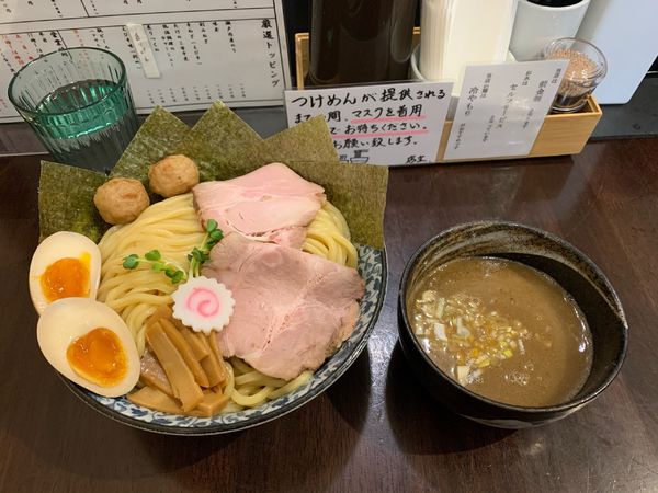 「特製鶏豚骨魚介つけ麺＋大盛」@麺処はなぶさの写真