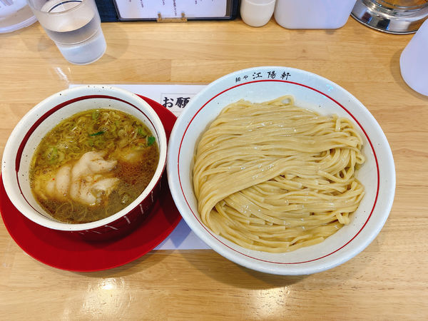 「つけそば大盛り(1,000円)+豚足トッピング」@麺や 江陽軒の写真