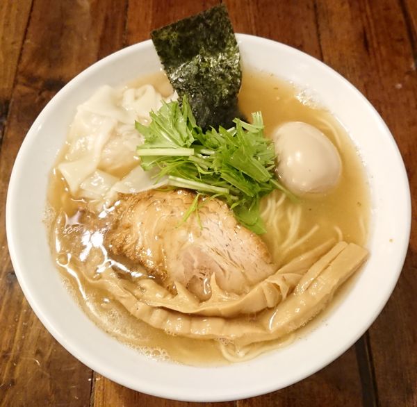 「味玉塩旨そば＋わんたん(2個)」@武麗舞の写真