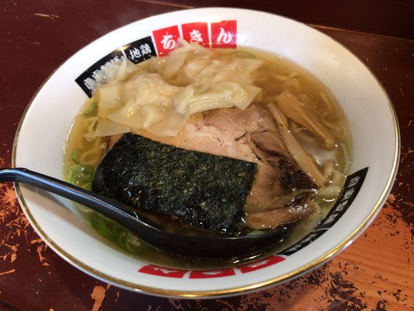 「地鶏ラーメン　地鶏ワンタン」@地鶏らーめん ちきんの写真