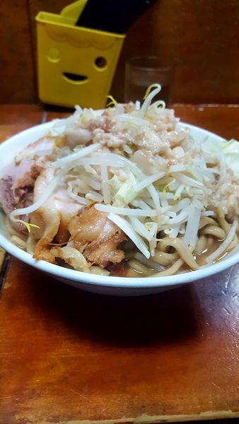 「小ラーメン　麺マシ　全マシ」@蓮爾 新町一丁目店の写真