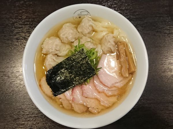 「白だしチャーシュー肉ワンタン麺」@八雲の写真