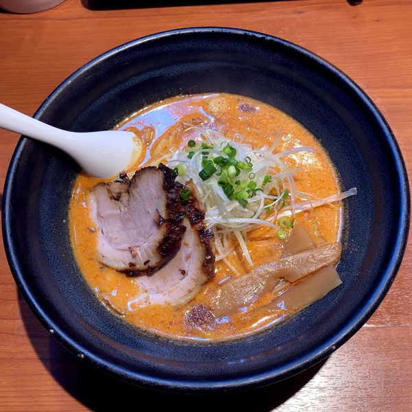 「【期間限定】麻辣味噌らーめん（850円）叉焼1枚（120円）」@しょうゆのおがわや 北野店の写真